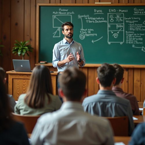 teacher-standing-front-classroom